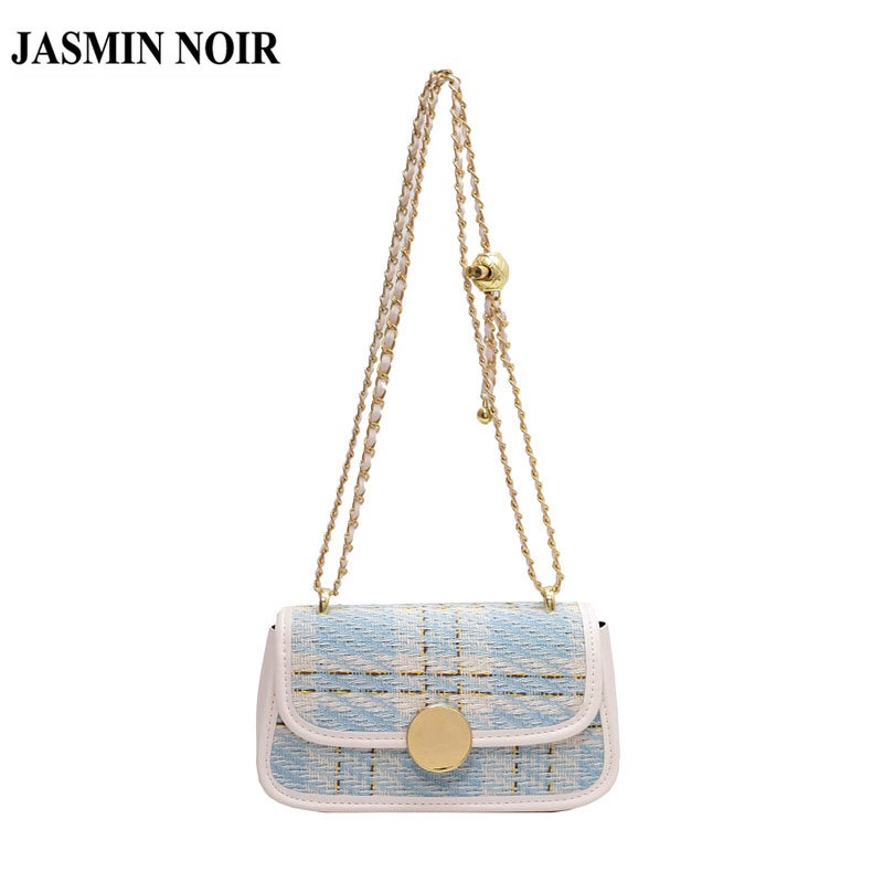 Túi Đeo JASMIN NOIR Chéo Bằng Len Phối Dây Xích Thời Trang Mùa Thu 2022 Mới Cho Nữ