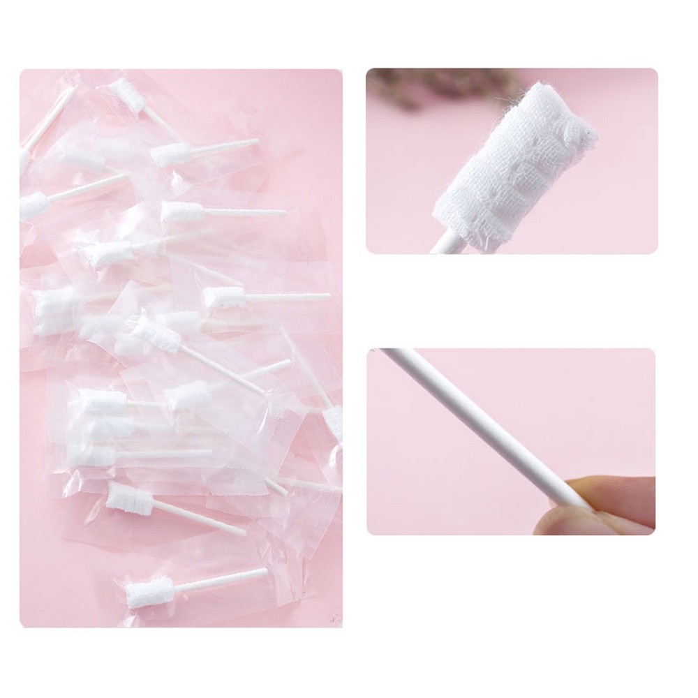 30pcs Baby Tongue Cleaner Disposable Gauze Toothbrush Paper Rod Infant Oral Cleaning Stick Dental Care