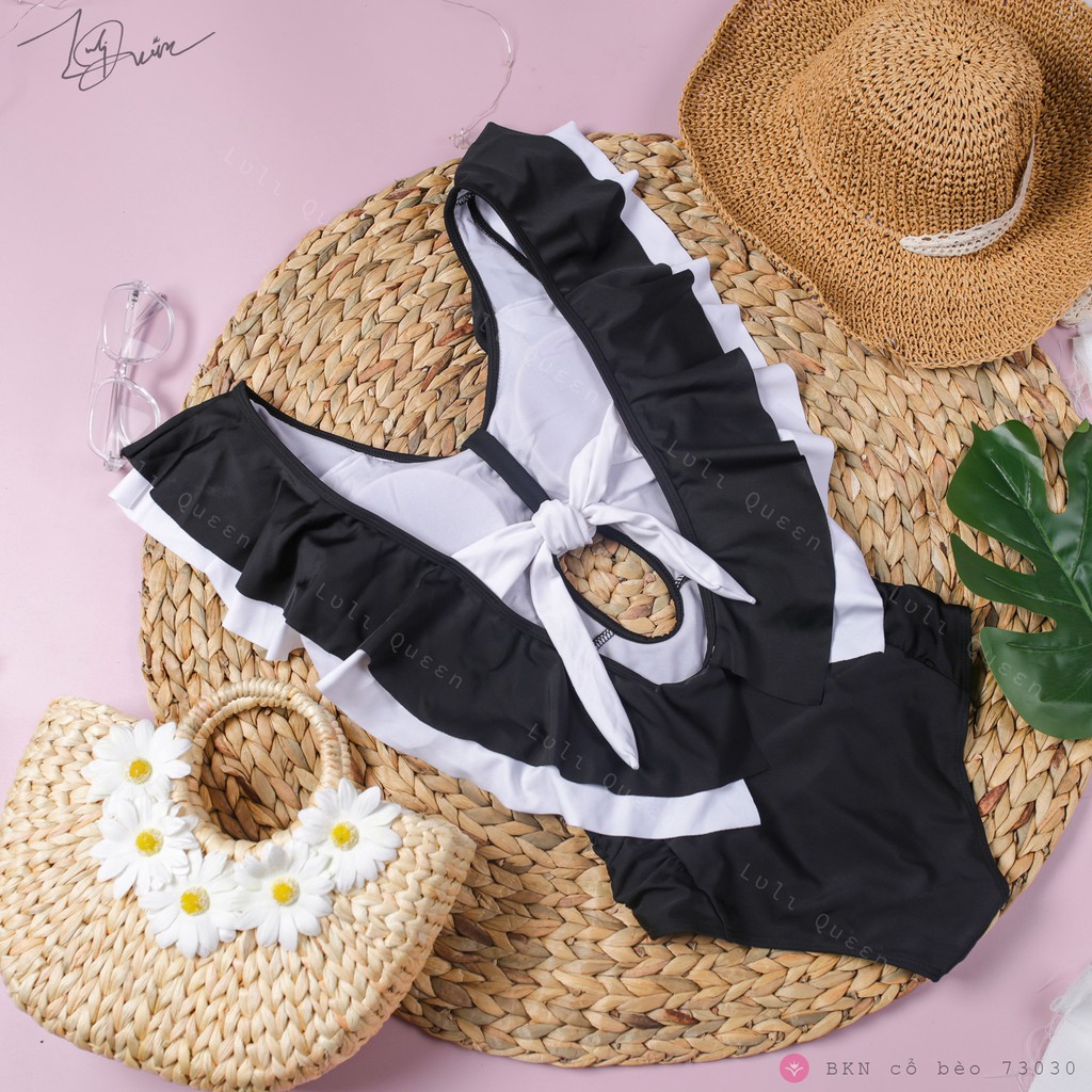 Bikini Cổ Bèo Hở Bụng Quyến Rũ [♥️FREESHIP♥️] Monobikini cổ bèo trắng hở lưng sexy