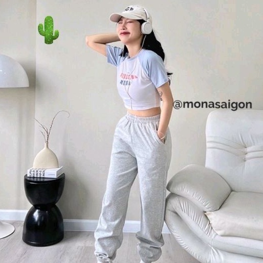 Áo croptop thun borip cao cấp tay ngắn phối màu cực đẹp