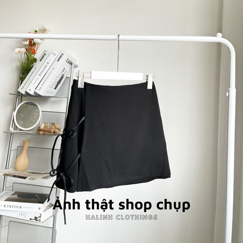 Chân váy ngắn thiết kế có nơ buộc phong cách Hàn Quốc -843 | BigBuy360 - bigbuy360.vn