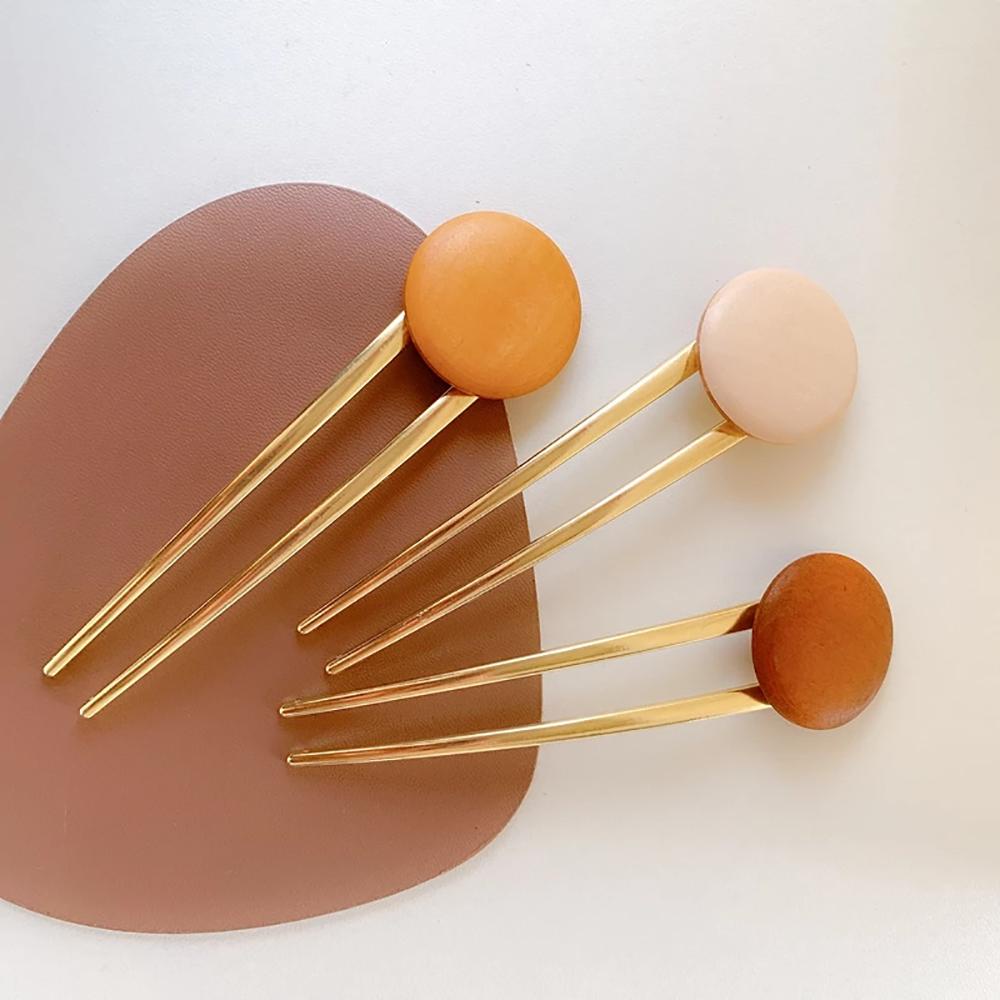 2 Trâm Cài Tóc Bằng Gỗ Họa Tiết Hình Học Thời Trang Cho Nữ