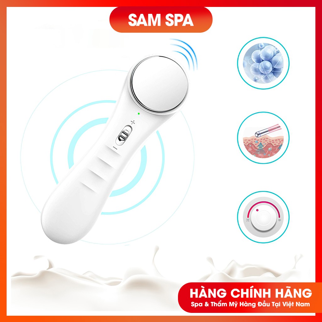 Máy Massage Mặt, Máy Massage Ion Cầm Tay Sử Dụng Kết Hợp Mask, Serum, Sữa Rửa Mặt