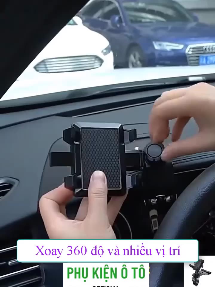 Giá đỡ kẹp điện thoại đa năng để trên xe hơi ô tô xoay 360 độ chống rung treo đa điểm trên taplo, gương chiếu hậu | BigBuy360 - bigbuy360.vn