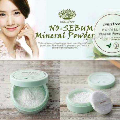 Phấn phủ kiềm dầu Innisfree No Sebum Mineral Powder Dạng bột, Không Màu