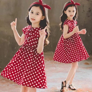 Váy chấm bi bé gái