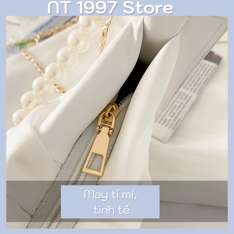 Túi sách nữ đeo chéo kẹp nách thời trang mini dây xích