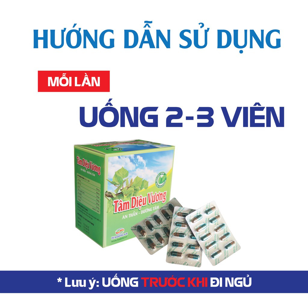 Viên uống ngủ ngon an thần giảm stress Tâm Diệu Vương (100 viên)