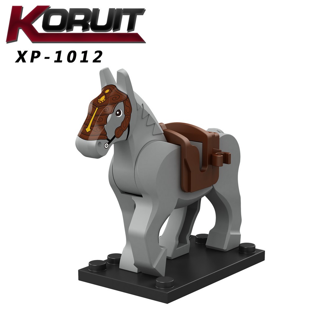 Minifigures Các Mẫu Ngựa Trung Cổ Đẹp Có Kèm Yên Và Hoa Văn Trang Trí XP1011 - XP1016 - Đồ Chơi Lắp Ráp