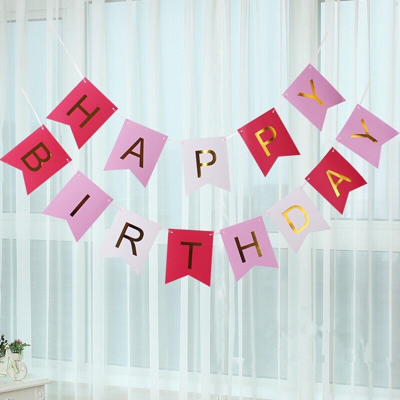 [Nhiều màu] Dây 13 chữ HAPPY BIRTHDAY đuôi cá - Trang trí tiệc sinh nhật - Baby Toys