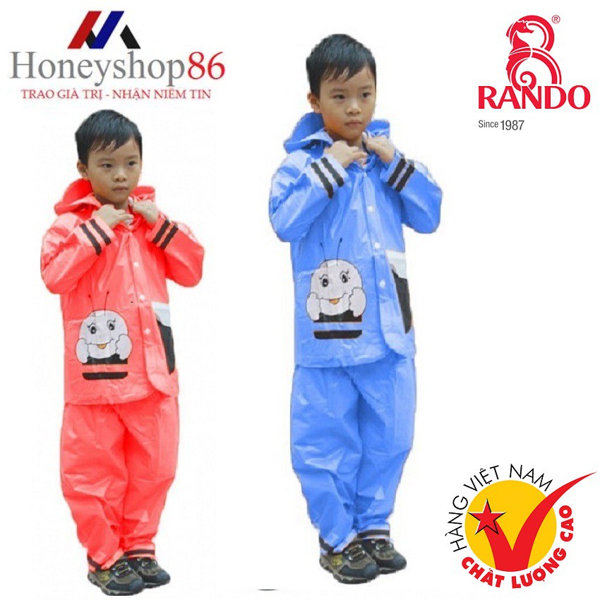 Áo mưa trẻ em bộ ong mật Rando CSPS-19 Size 6 : 1.5 – 1.6 m Che chở bé yêu của bạn.HONEYSHOP86
