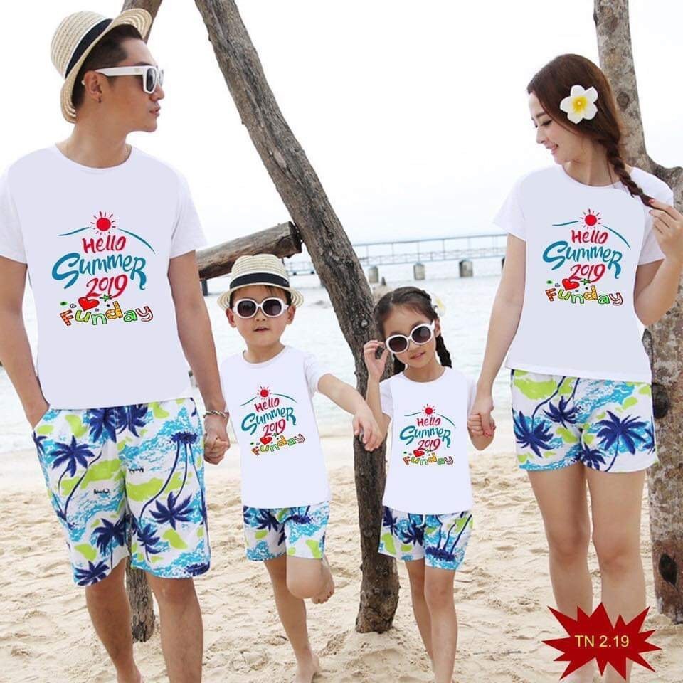 Bộ cây dừa cho cả gia đình, siêu dễ thương (áo in theo yêu cầu), đủ mẫu đủ size