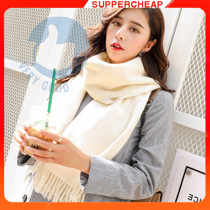 Khăn quàng choàng cổ thời trang nam nữ Lông Cừu mùa đông SKY CASHMERE chất dệt mịn- KTT4supper