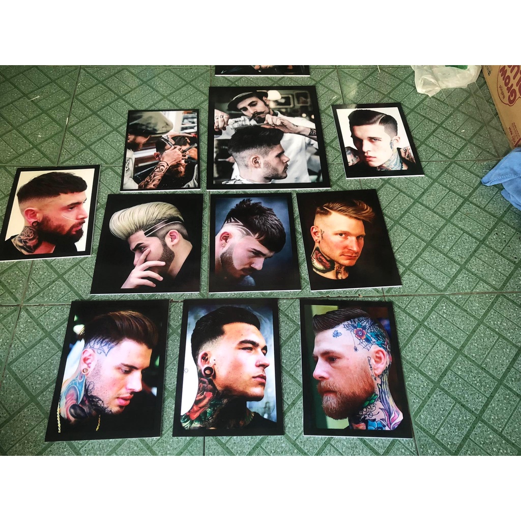 Tranh tóc nam 10 tranh 30x20 - 20x 25