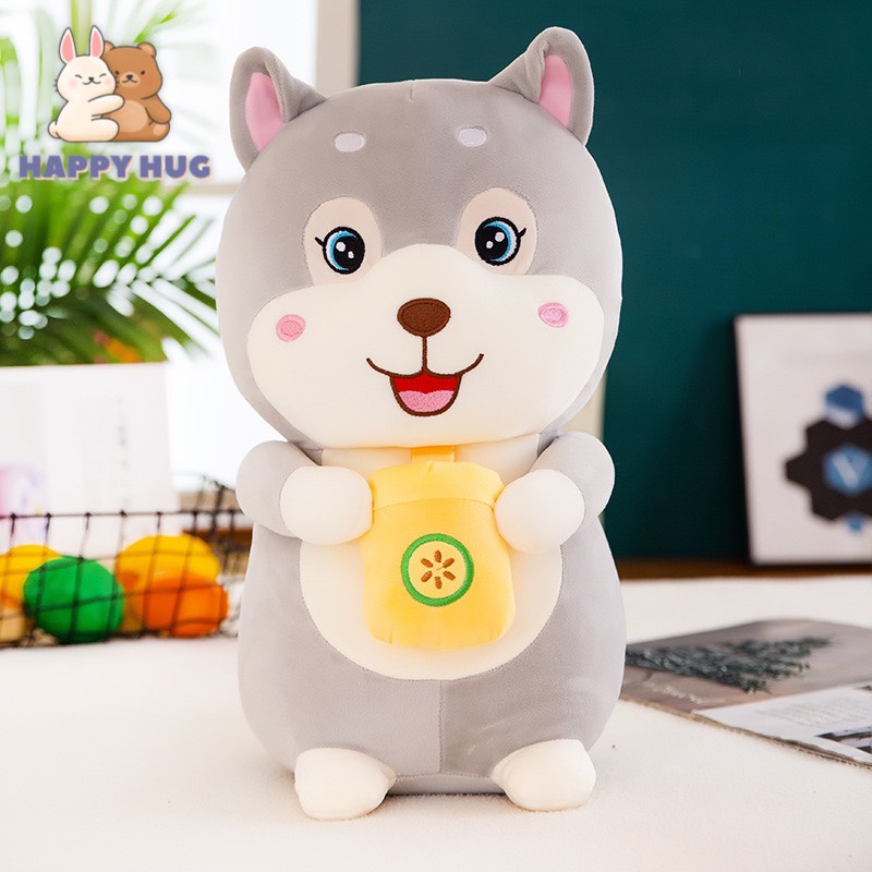 Gấu Bông Sóc bông ôm quả đáng yêu Size 25 cm nhồi gòn cao cấp - Happy Hug
