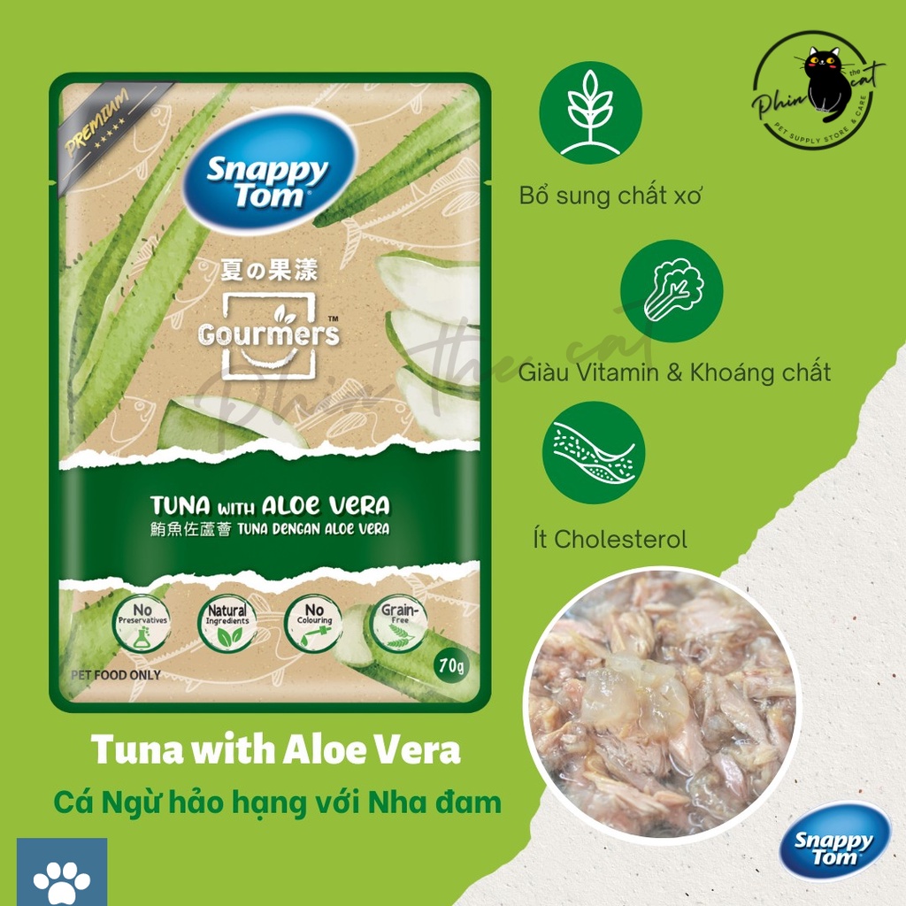 Pate Snappy Tom trái cây - pate mèo con - pate mèo trưởng thành - gói 70gr | phinthecat