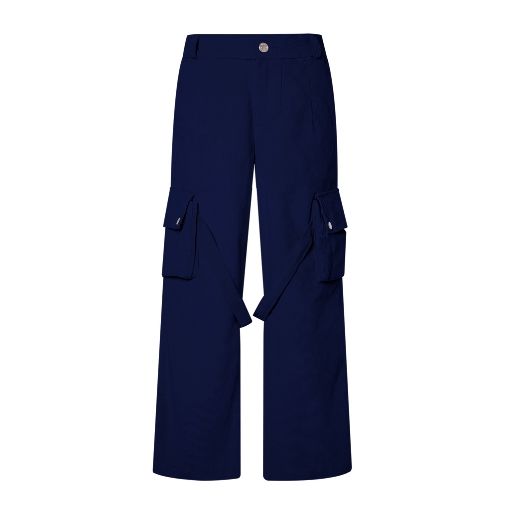 Quần dài NEEDS OF WISDOM Strap Cargo Pants - Blue - Local Brand Chính Hãng