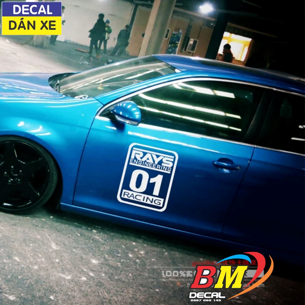 Decal dán xe hơi RACING