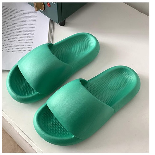Dép Quai Ngang Bằng PVC Hở Ngón Đế Dày Chống Trượt Thời Trang Cho Nữ