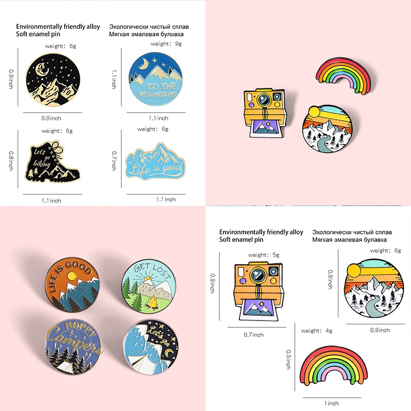 Ghim Cài Áo Bằng Hợp Kim Hình Ngọn Núi Tuyết Thời Trang