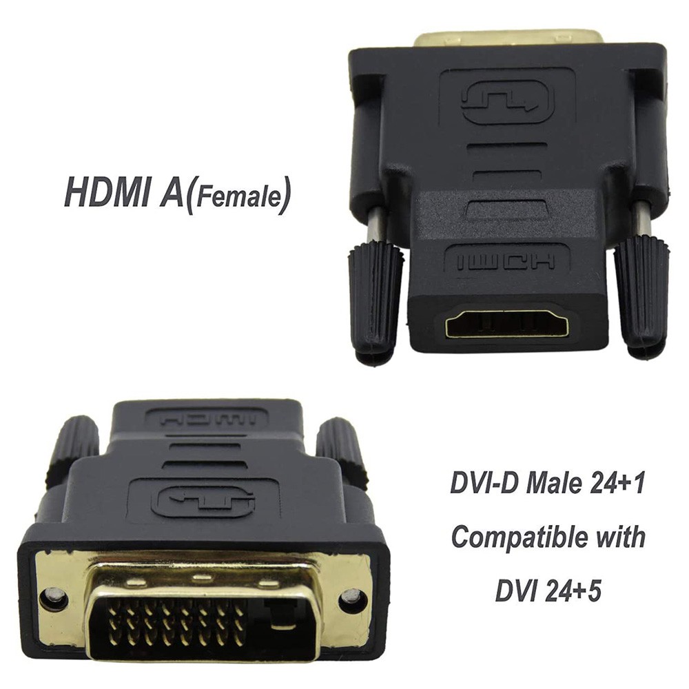 Đầu Chuyển HDMI sang DVI, hai chiều , DVI-D Dual Link 24+1 Male to HDMI Female Audio Video Adapter Connector