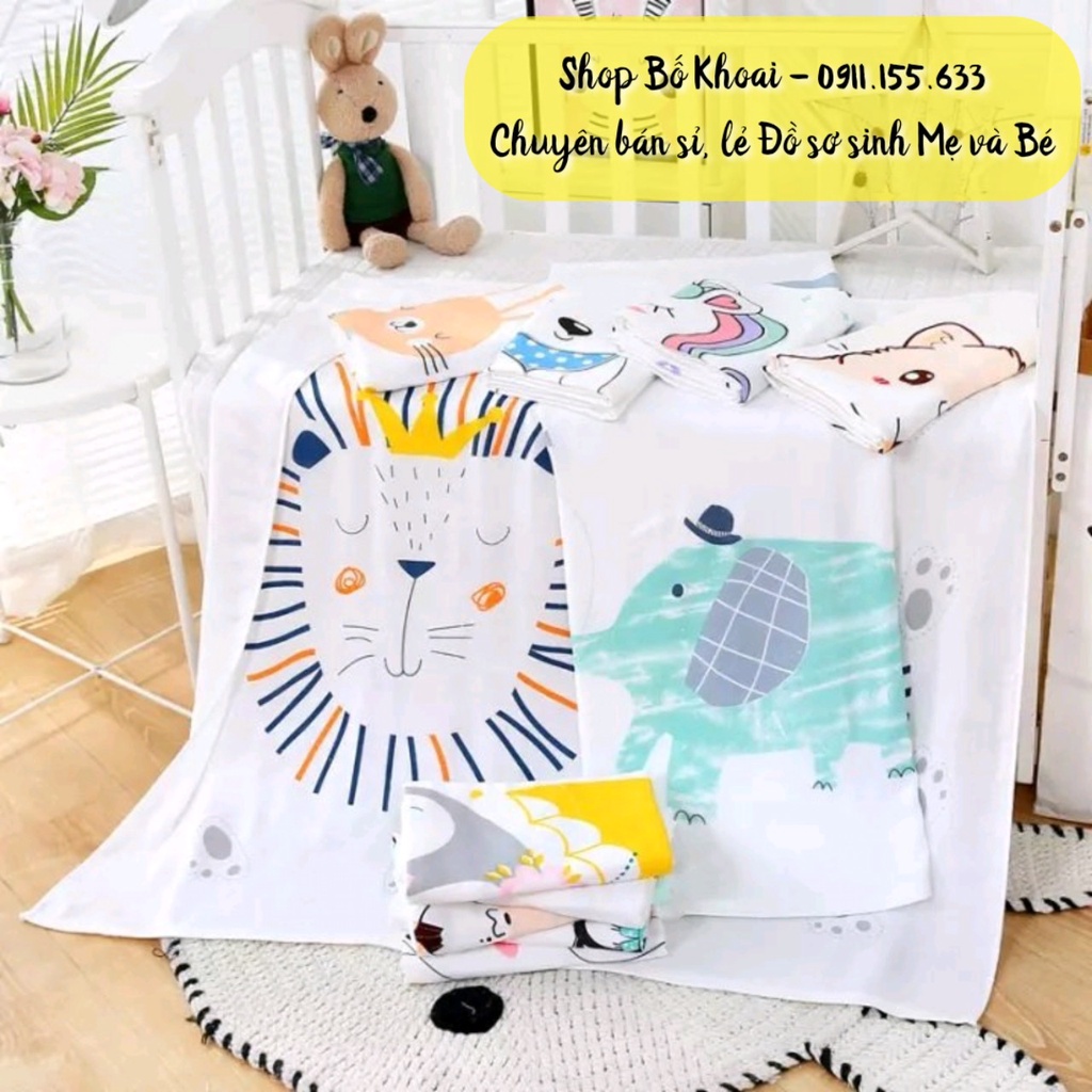 Chăn lụa sợi tre cao cấp - Chăn sợi tre siêu mềm cho bé hàng đẹp - Bố Khoai Store