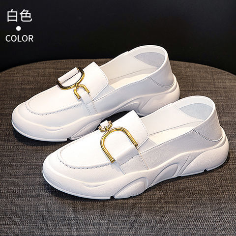 Giày Lười Da Đế Bằng Thời Trang Mùa Hè Cho Nữ | BigBuy360 - bigbuy360.vn