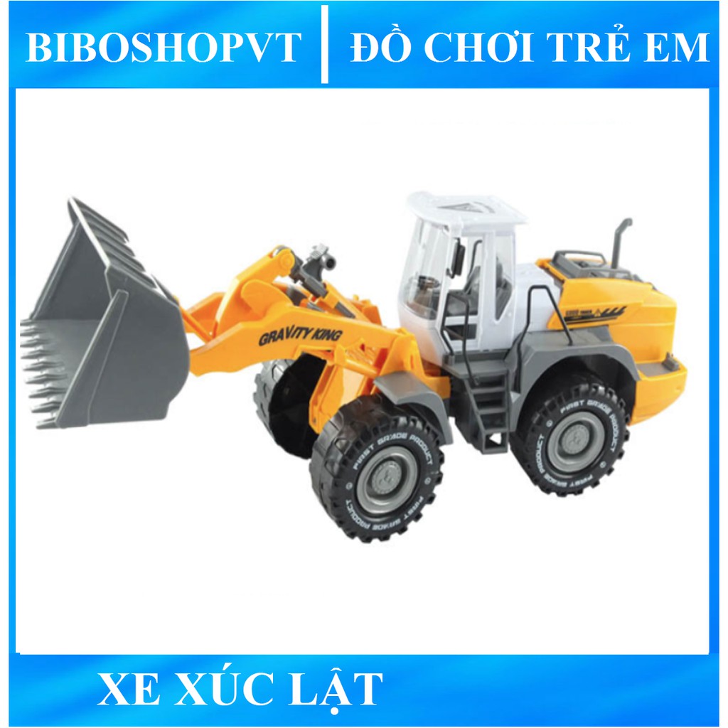 Mô hình xe xúc lật - xe ủi đất đồ chơi trẻ em