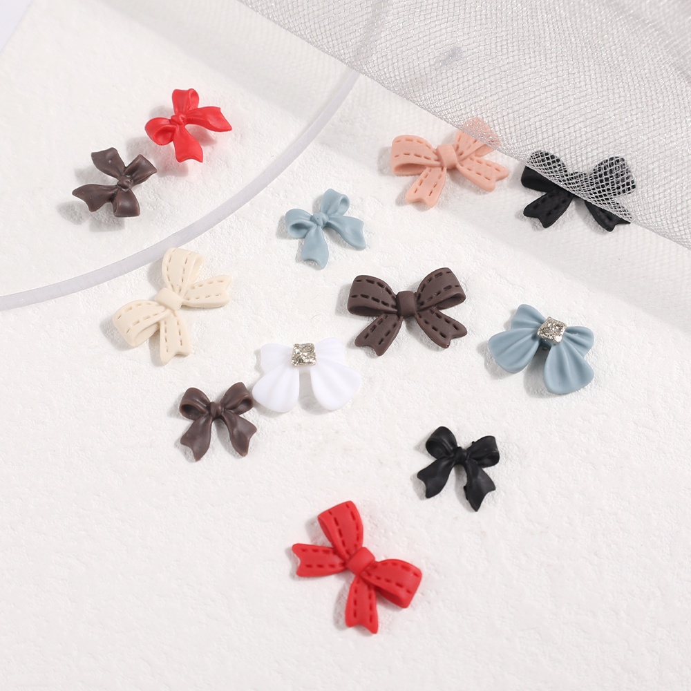Set 30 / 48 Hạt Pha Lê Hình Gấu 3D Nhiều Màu Trang Trí Móng Tay DIY