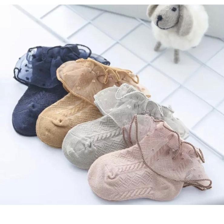 Bán Chạy nhất. Mlvus Vớ Ngắn Phối Ren Nhún Bèo Dễ Thương Cho Bé Gái 85 Tuổi