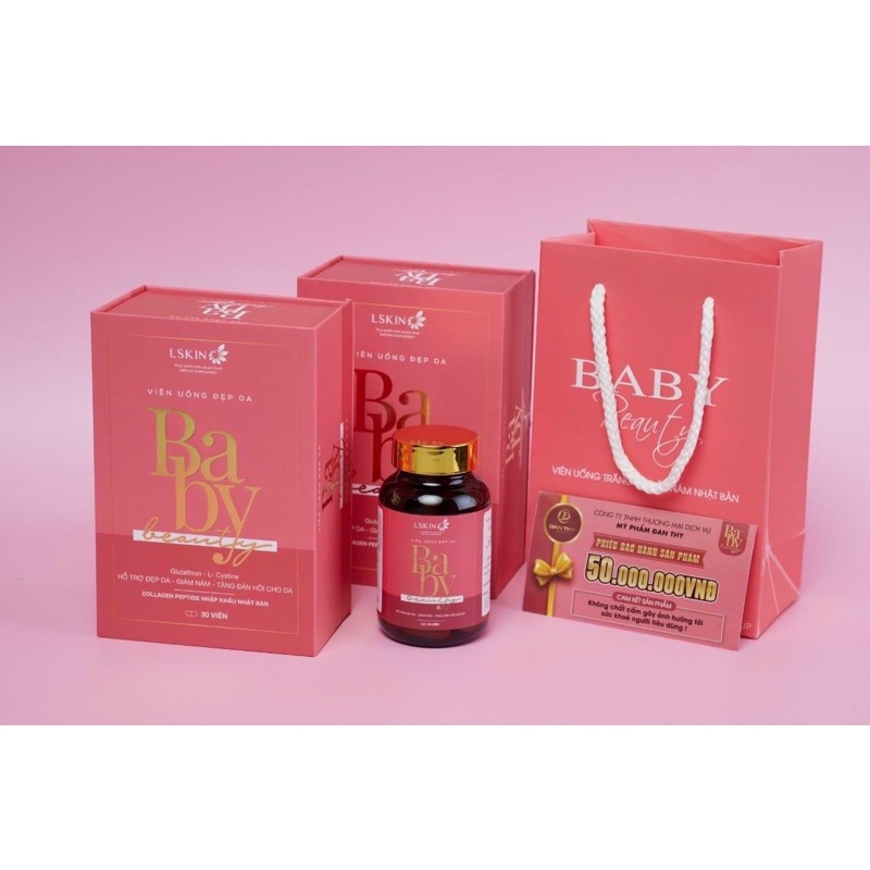 [HÀNG CHÍNH HÃNG] Viên Uống Trắng Da Baby Beauty Lskin Đan Thy