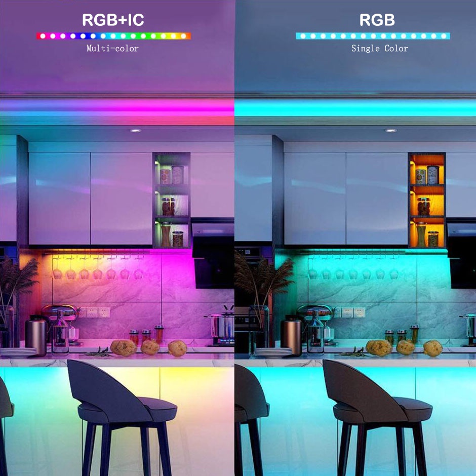 Đèn dây led RGB  USB 5m-30m điều khiển bằng điện thoại 16 triệu màu, nháy theo nhạc, trang trí decor phòng
