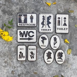[Mẫu Hot Giá Gốc] Bảng toilet chỉ dẫn nhà vệ sinh WC nam nữ bằng Gỗ