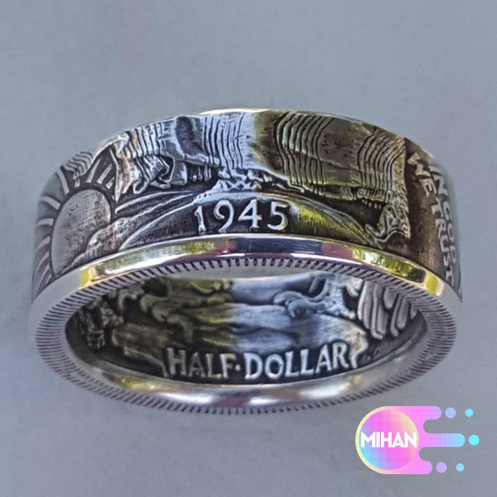 Nhẫn Hợp Kim Hình Đồng Đô La Mỹ 1945 Mihan1 Size 7-13