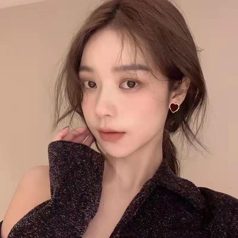 Set 2 Đôi khuyên tai DODDER hình trái tim thời trang nữ