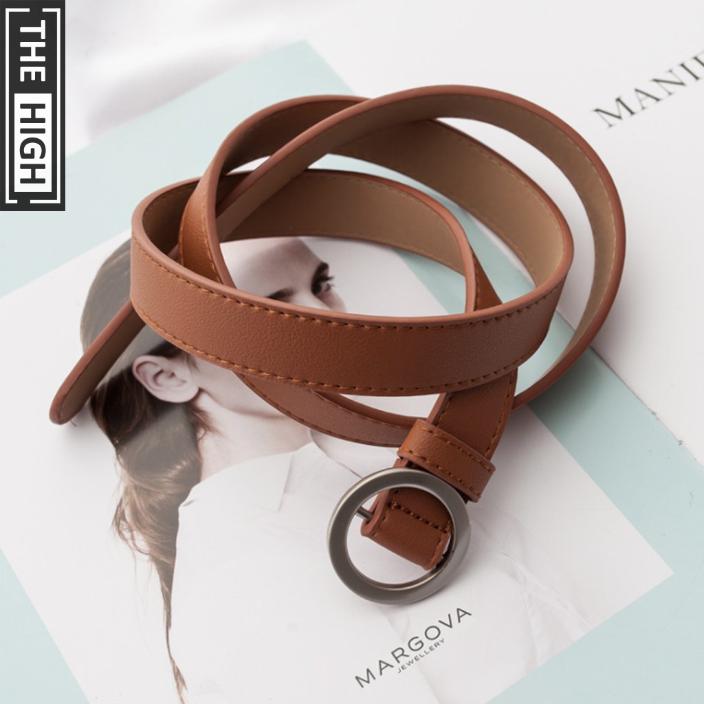 Thắt lưng da nữ The High, chất da PU mềm đẹp, thiết kế không lỗ sang trọng cho nữ | BigBuy360 - bigbuy360.vn