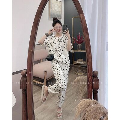 Sét bộ Chấm Bi tiểu thư quần dài