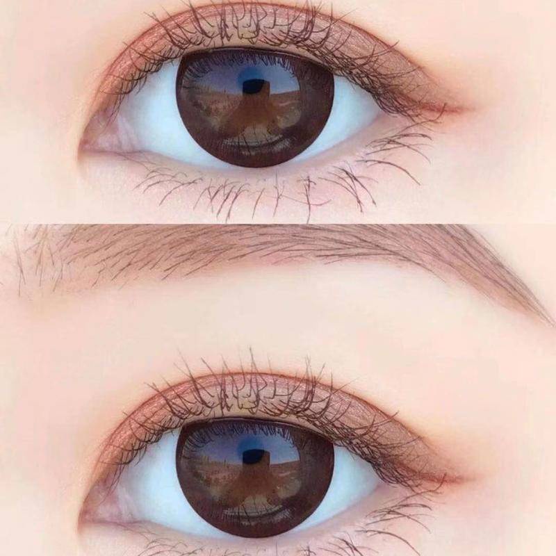 O2Girl cửa hàng flagship lens cận 2 miếng kính áp tròng màu đen cà phê nâu đường kính lớn tự nhiên năm ném nữ 14,5mm kính cận tiếp xúc sinh viên không phải Nhật Bản ném trang điểm mỹ phẩm sản phẩm lens mắt
