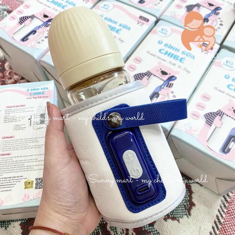 Bình hâm sữa, ủ bình sữa cho bé sơ sinh di động CHIBÉ CB016 cho bé, chính hãng - bảo hành 12 tháng