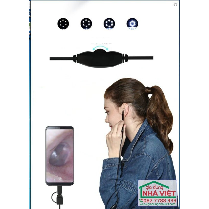 Camera nội soi tai mũi họng Visual Earwax Clean Tool I96