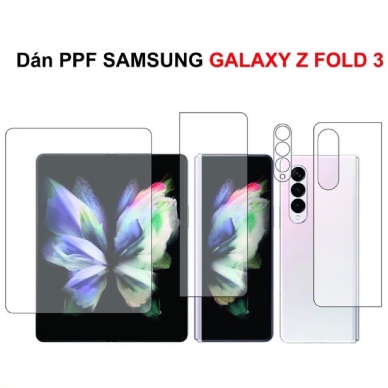 Miếng dán dẻo PPF trong Samsung Z Fold 5, Z Flip 5 Z Fold 3 5G, Z Fold 2, Z Flip 3,4 , Fold 4 bảo vệ máy mặt trước, sau,