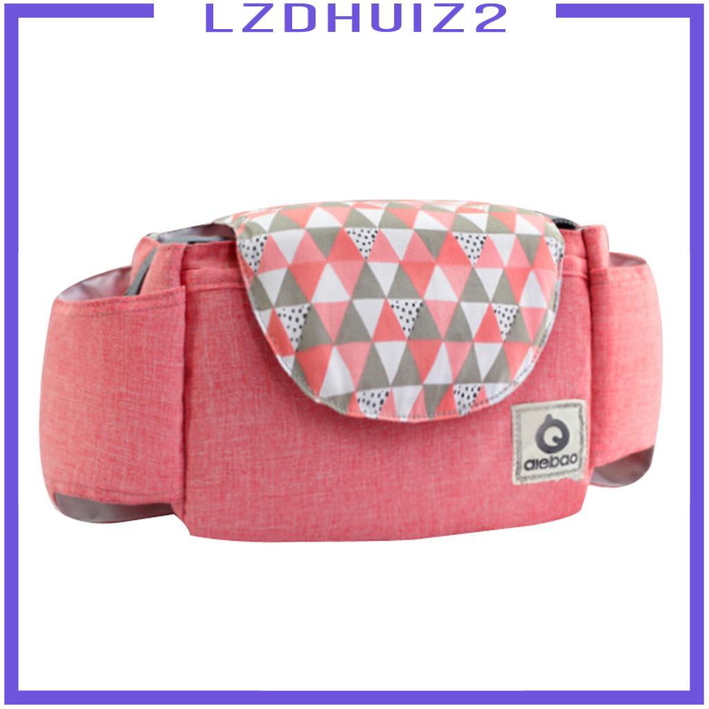 [Lzdhuiz] Les Fleurs Túi Đựng Đồ Gắn Xe Đẩy Em Bé Có Dây Đeo Màu Xám