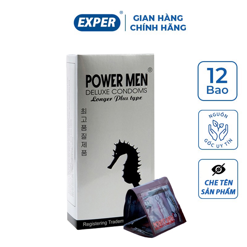 Bao cao su Power men Longer Plus, bao cao su bi gân gai lớn kéo dài thời gian quan hệ