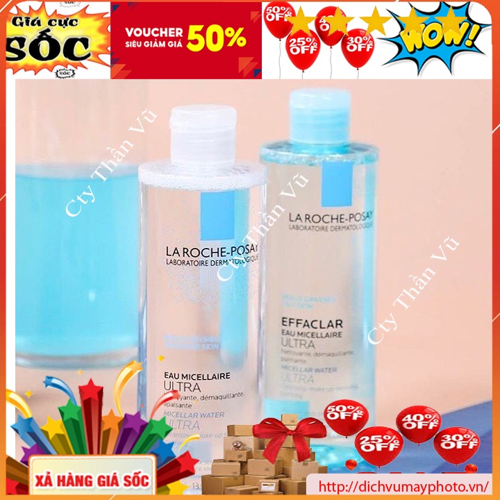 Nước Tẩy Trang La Roche Posay Effaclar Eau Micellaire Ultra dung tích 400ml Dành Cho Da Dầu Mụn, Da Khô, Da Nhạy Cảm
