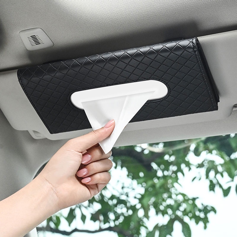 Túi Đựng Khăn Giấy Gắn Tấm Che Nắng Xe Hơi Giá Đỡ