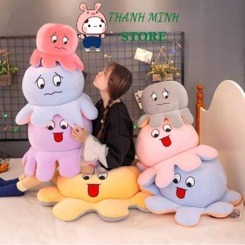 GÔI Ôm Bạch Tuộc Cảm Xúc - Gối Bông Bạch Tuộc Cảm Xúc Hai Mặt Đủ Size
