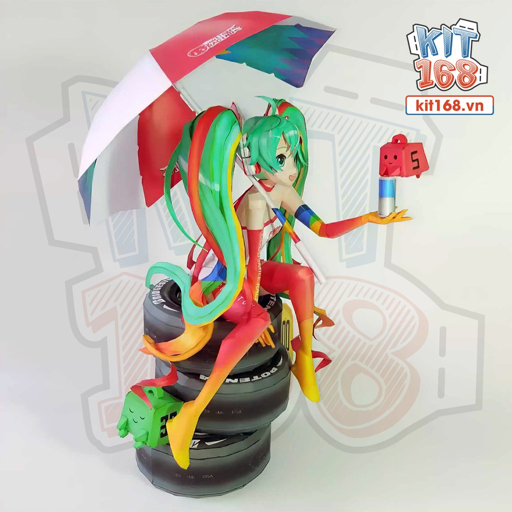 Mô hình giấy Anime Game Racing Miku 2016 – Vocaloid