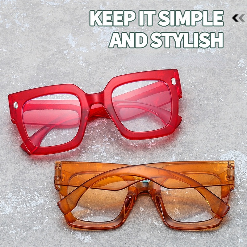 Mắt Kính Gọng Vuông In Da Báo Chống Ánh Sáng Xanh Thời Trang Phương Tây Cho Nữ