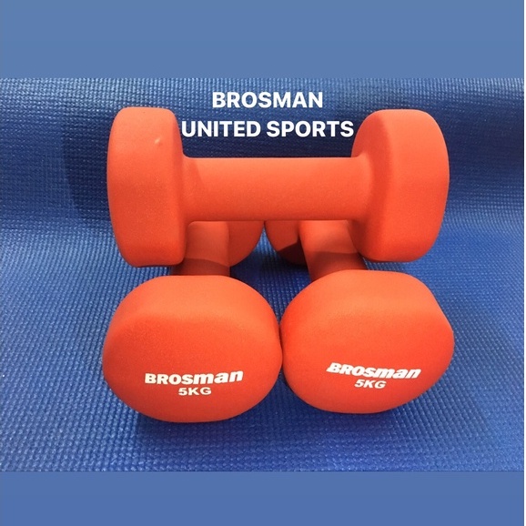 TẠ TAY BROSMAN 5KG ĐỎ 1 CẶP