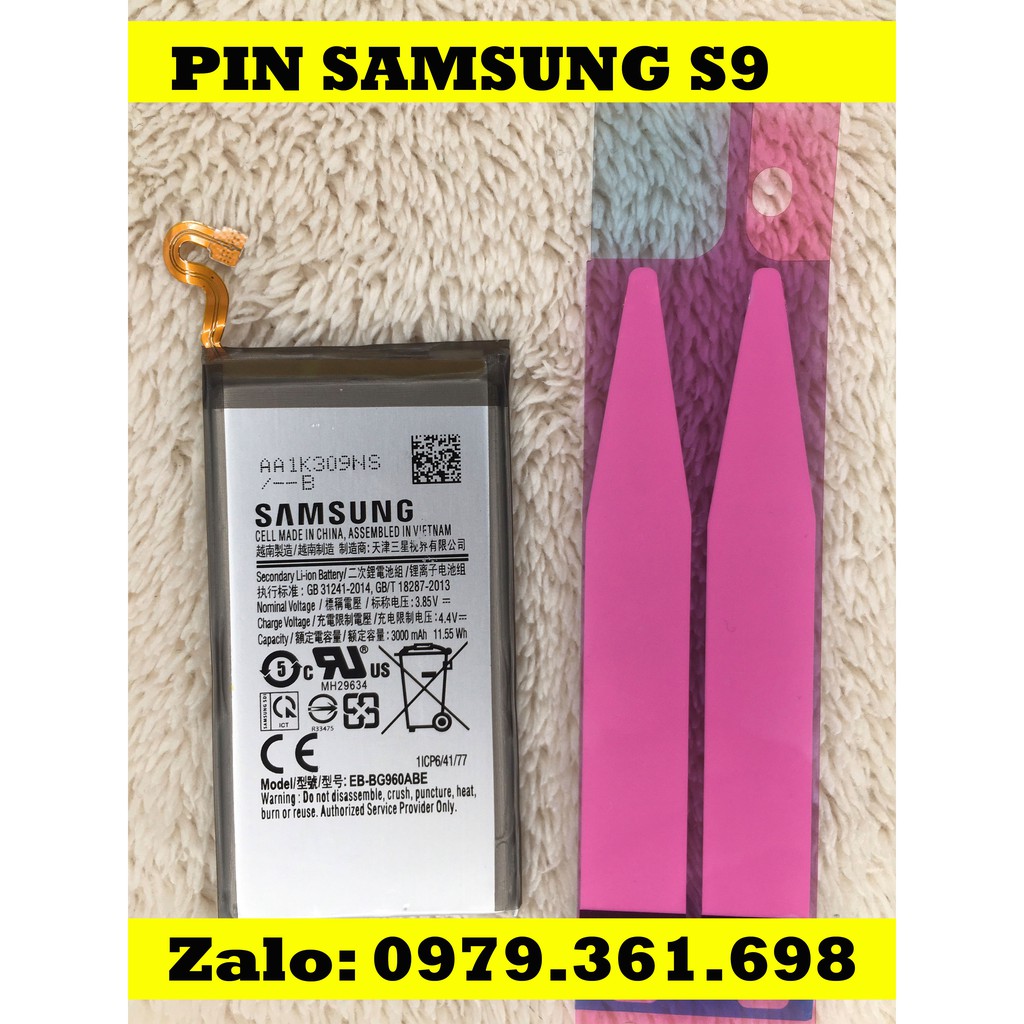 Pin SamsSung S9 (G960 ) - Hàng new - Tặng keo dán pin